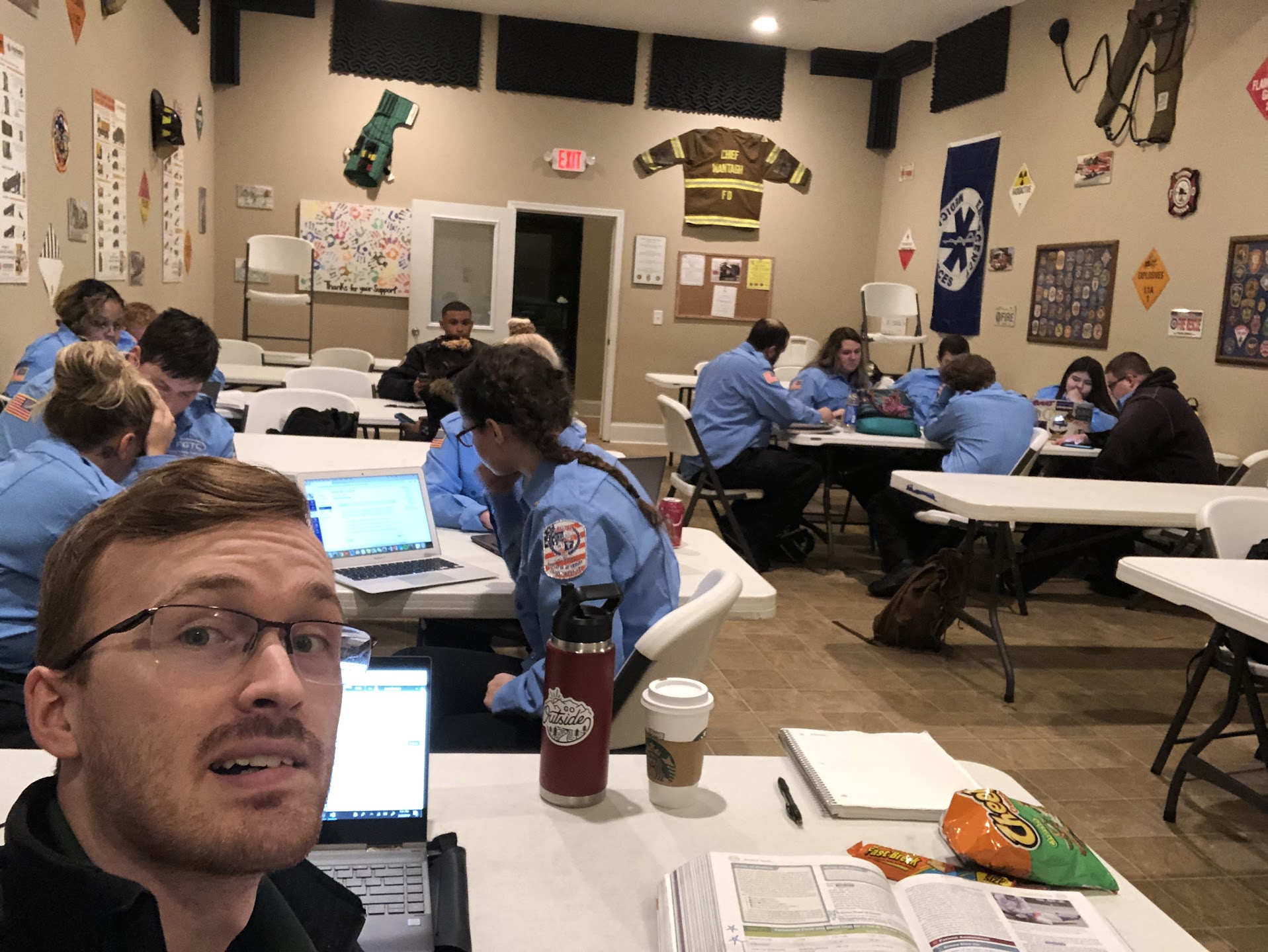 Jeramey Ricks teaching a classroom of EMS students